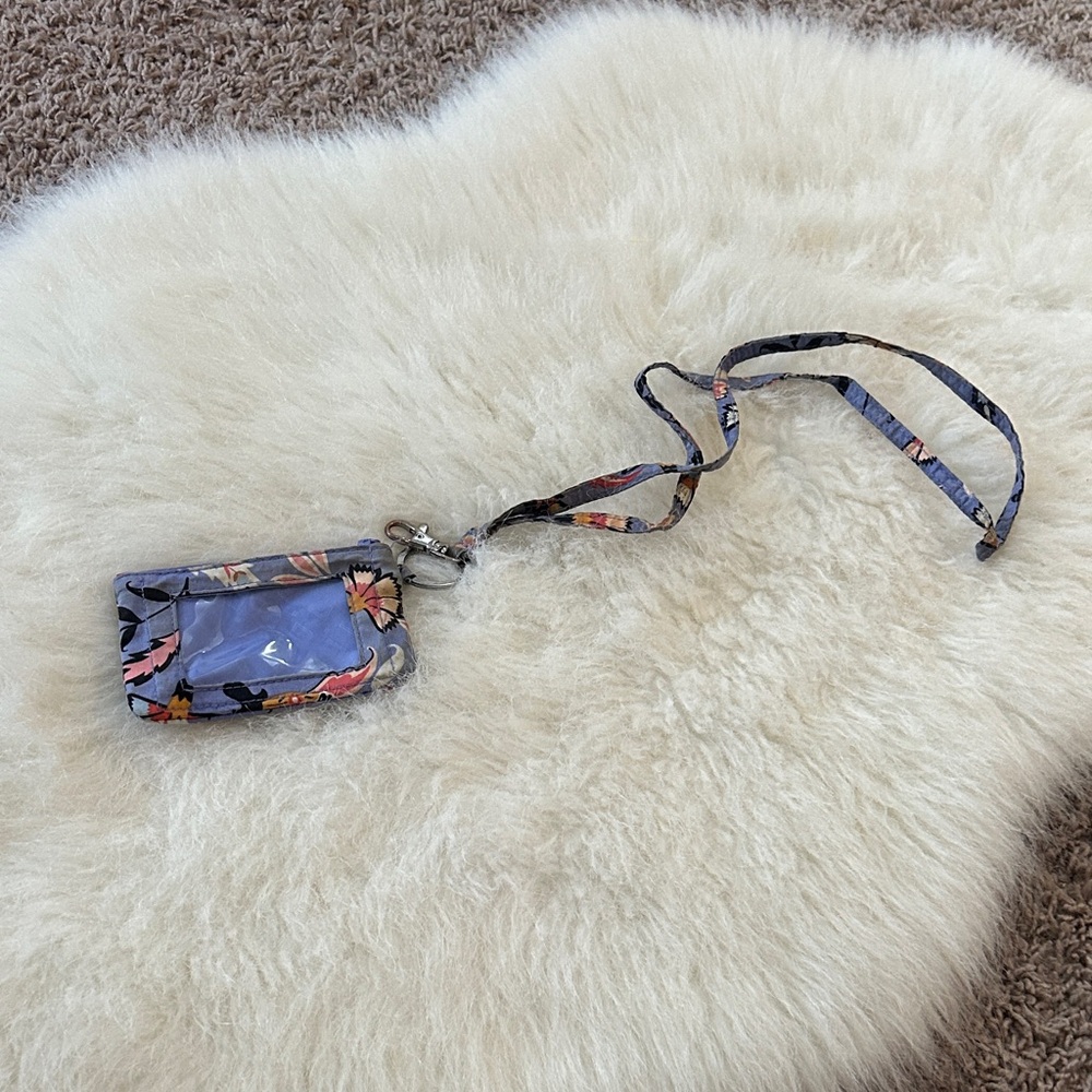 Vera Bradley purple floral keychain